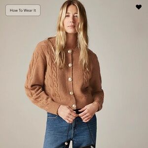 J. Crew Women's Tan Cardigan Sweater
